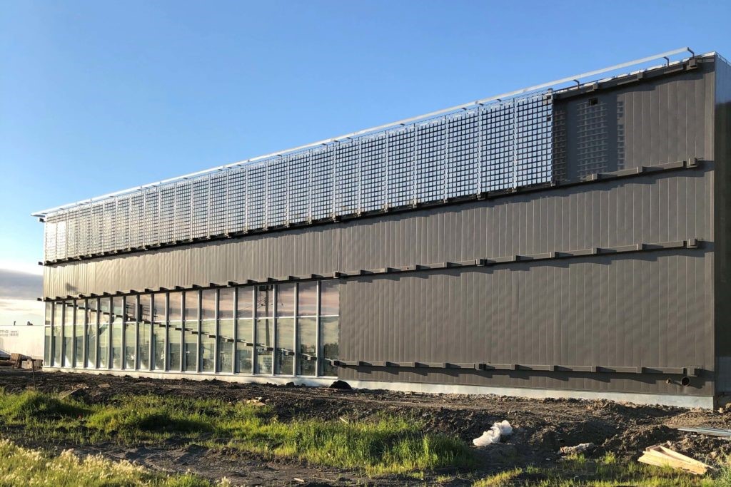 This image is of Flynn kinetic wall, Winnipeg.